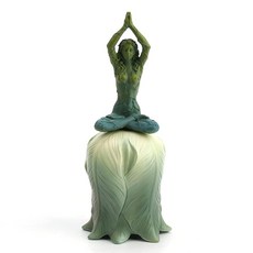 Veronese Design 17.4cm(6 3/4인치) Mother Earth Gaia Arms Raised 명상 플라워 핸드 벨 레진 피규어, Veronese Design 17.4cm(6 3/4인치
