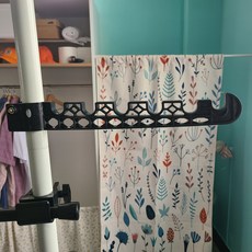 연결옷걸이 (블랙)- 쿠웅 힘센압축봉에 연결해서 사용하는 옷걸이 입니다, 1개