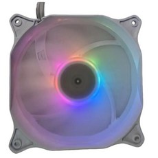 EVERCOOL DC12V 12公分 LED ARGB PWM 機殼風扇 靜音溫控 多彩燈效, 1個, 8LEDS(ARGB-W)