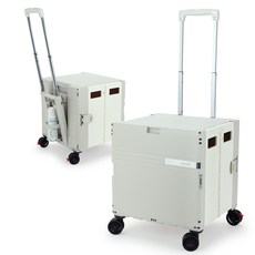 랄라 플렉시블 Premier 360도 4바퀴 접이식카트 XL, 무드그레이X크림, 1개