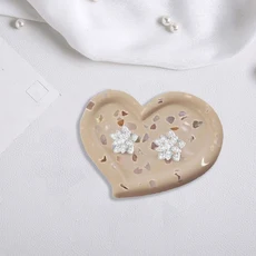 수제 DIY 창의적인 몰드 사랑 모양 트레이 실리콘 석고 불규칙 하트 접시 용품, 01 빠른  Mainland, 03 A