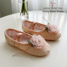 쥬베르발레샵 카멜리아 플라워 코사지 발레 슈즈