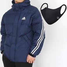 adidas 愛迪達 3ST蓬鬆鴨絨外套 H20756+運動口罩組