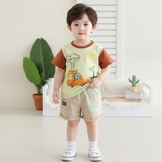 몽실이 공룡 자동차 반팔상하복