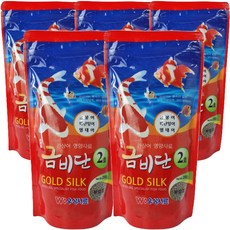금비단 골드실크 중형입자 2호 잉어&금붕어 관상어 영양사료 250g*5개, 250g, 5개