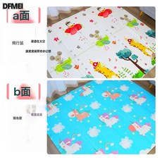 DFMEI 嬰兒加厚4cm隔涼家用寶寶爬行墊 可摺疊嬰兒爬爬墊, 飛行動物+夢想獨角獸