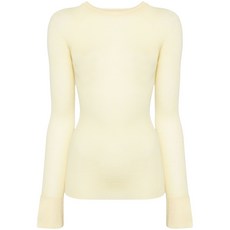 사수피 크루 넥 골지 니트 스웨터