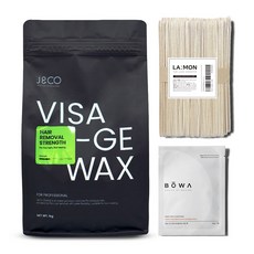 제이앤코 비사쥐 페이스용 하드왁스 1kg+우드스파츌라 100개입+브라질리언 카밍팩 세트, 1kg, 1개