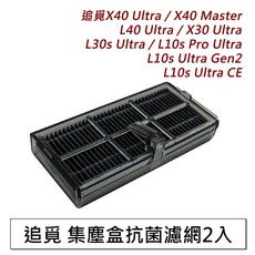 追覓 掃地機器人耗材 濾網 邊刷 拖布 集塵袋 銀離子模組 污水箱除臭模組, 1個, 追覓抗菌濾網 2入,X30 Ultra/L30s Ultra, X40 Ultra/X40 Master/L40 Ultra/X30 Ultra/L30s Ultra