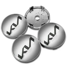 4PCS 60mm 자동차 휠 허브 센터 캡 림 커버 배지 엠 블 럼 스티커 액세서리 KIA Rio Ceed Sportage Cerato, 02 silver black new kia