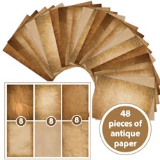 a4복사용지 48pcs 레트로 복사지 복사 복사용지, 1박스, A 클래식 빈티지 소재지 A