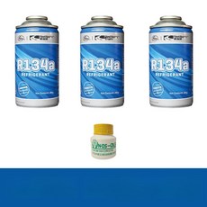 도랑가게 r134a냉매 자동차냉매 에어컨가스 냉매가스, 3+1, 1L, 1개