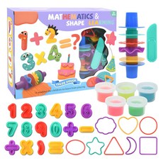 플레이 컬러 도우 클레이 세트, 숫자모양만들기, 450g, 1세트