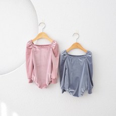 벨벳퍼프슈트 (2color) 유아발레복 스냅단추 아기 유아 여아 문센 발레복