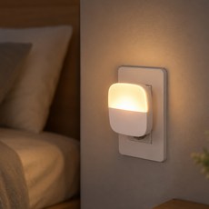 밝기감지 자동온오프 플레인 LED 취침등 1w 콘센트 수면등 무드등 수유등