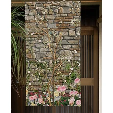 텍스처드 위브 디자인 도어 커튼 컨트리 스타일 현관 거실 파티션 커튼 드레이프 입구 걸이형 하프 커튼