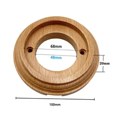 EU 플러그 110-250V 벽 조명 전동 설치 홈 장식 대 한 세라믹 손잡이 스위치, [03] 1-hole wooden base