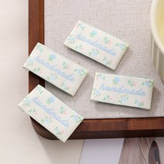 미소데이샵 플라워 핸드메이드 라벨 10p, 1세트, 블루