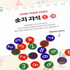 JU JANGBAGUNI 숫자 자석 자석교구, 빨강, 1개