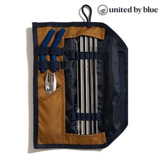 United by Blue 814-112 防潑水餐具收納包組 - 野外營餐具組 (含吸管 湯匙 叉子 筷子), 駝色, 1個