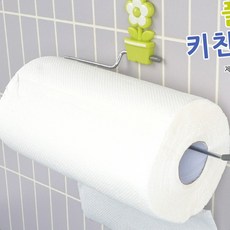 부착식 예쁜 꽃화분 주방타올걸이 키친타올걸이