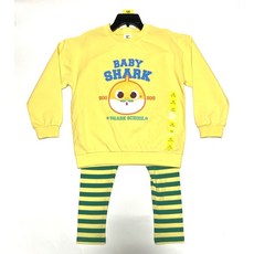 핑크퐁 아기상어 포인트 상하 세트 아동 트레이닝복 세트