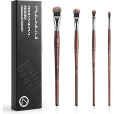 후무이 전문 페인트 브러시 세트 6개 자연 배드저 헤어 도미형 블렌딩 몰 오일 아크릴 페인팅 및 과슈용, Filbert