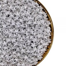 스프링클 데코 장식 NIPEOR 크리스마스 골드 스타 4.6온스130g 먹을 수 있는 진주 케이크 컵케이크 장식용 토퍼 골든 대형, 은색 큰 별