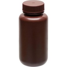 EISCO 시약 병 앰버 500mL - 나사 캡이 있는 넓은 입 HDPE 랩스