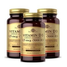 [2+1] Solgar 솔가 비타민D3 5000IU 240정 베지캡슐 콜레칼시페롤 비타민디 비타민D3, 3개