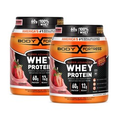 바디 포트리스 슈퍼 어드밴스 웨이 프로틴 스트로베리맛 Body Fortress Whey Protein Strawberry, 807g, 2개