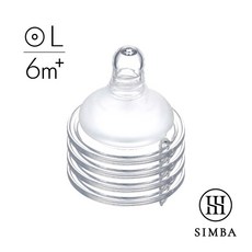 小獅王Simba 超柔防脹氣奶嘴, 1個, 寬口圓孔-L