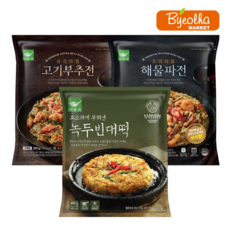 사옹원 명절 전모음 3종 프리미엄 해물파전 300g+고기부추전 300g+부침명장 녹두 빈대떡 400g, 1세트, 1kg