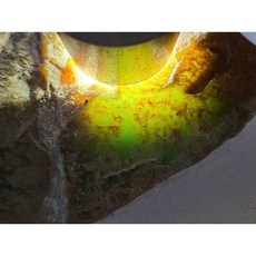 七彩翡翠 危料瓜料翡翠原石 賭冰種 牌子戒面料 178克, 1個