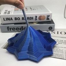 3D 프린팅 타워 팔각형 손잡이 나선형, 10.청은색 - 8cm