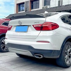 BMW X4 F26 13-18 PSM 스타일 리얼 카본 파이버 FRP 블랙 리어 트렁크 리드 윙 스포일러 호환, FRP 유광 블랙