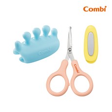 【Combi】新優質安全剪刀握指套組 (日本製) - 寶寶安全指甲剪, 蜜桃粉, 1套
