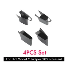 LHD 테슬라 모델 Y 주니퍼 2025 ABS 도어 핸들 수납함 모델 3 하이랜드 24-25 도어 사이드 포켓 팔걸이 승, 02 4PCS for Juniper