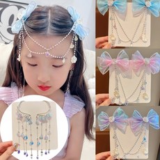 도니주니 인어공주 조개진주 분장 헤어핀 귀찌귀걸이 세트
