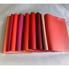 수제 DIY 가죽 야채 무두질 소가죽 소재 직물 조각 가구용 진짜 가죽 미술 공예 재봉 액세서리, Red series random