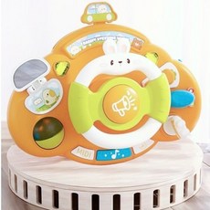 兒童方嚮盤 推車方嚮盤 方嚮盤玩具 仿真方嚮盤 模擬方嚮盤 嬰兒車玩具 推車玩具 早敎益智 音樂玩具寶寶模擬方嚮盤玩, 1個, 【充電套裝補充】3節5號電池+充電器