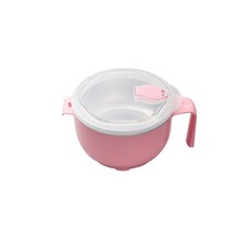 LAVIDA 304不鏽鋼泡麵碗 加大防燙附蓋900ML, 1個, 粉色