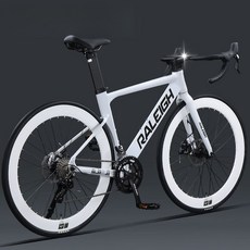 RALEIGH 公路自行車 全內走線競速變速成人單車 鋁合金車架, 全內走線-象牙白-線碟/M碼,16速, 1個