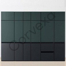 젤비온 다용도 상부 수납장 450 5색 부엌수납장 조합형주방수납장 주방서랍장 주방장식장, 스모키올리브