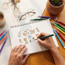 행마트 칼라 붓펜 세트 붓펜세트