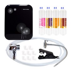 프리미엄 플러스 4단 싱크탑정수기 블랙