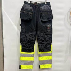 가정용 방화담요 진압용 작업용형광 녹색 멀티포켓 카고바지, E_형광 그린 (F203)