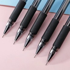 超細0.38mm針管筆 黑色學生水筆 財務簽字筆 辦公文具用品, 黑色0.38細筆頭【經典筆頭】,筆48支裝【盒裝】/送3只（共51支）, 1個