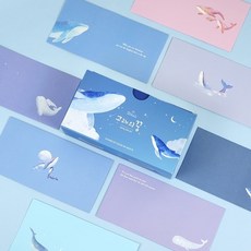 핑크풋 10000 고래 가로봉투 8종 x 12p, 혼합색상, 96개