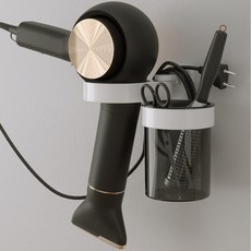 스윗브릿지 접착식 2구 드라이기 거치대 걸이 홀더 2color, 화이트+화이트, 1개